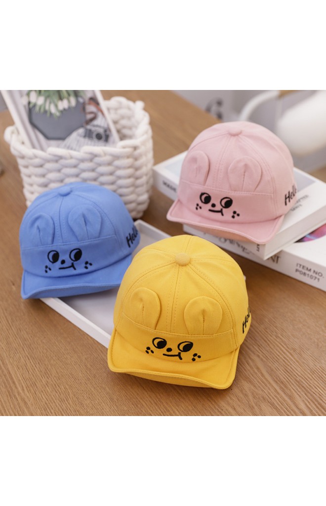 หมวกแก๊ปหน้าการ์ตูน ปัก Hello จาก kukuji
