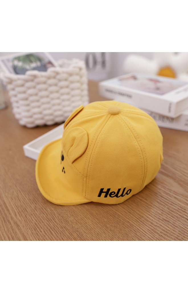 หมวกแก๊ปหน้าการ์ตูน ปัก Hello จาก kukuji