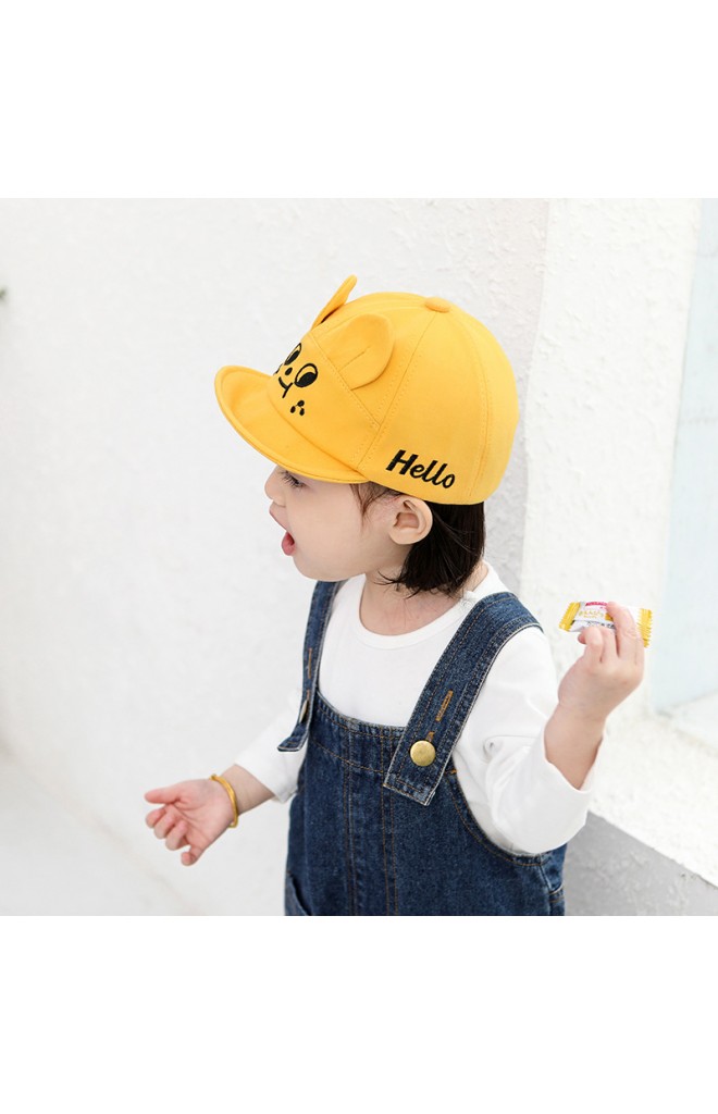 หมวกแก๊ปหน้าการ์ตูน ปัก Hello จาก kukuji