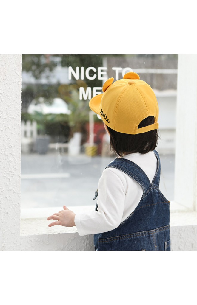 หมวกแก๊ปหน้าการ์ตูน ปัก Hello จาก kukuji