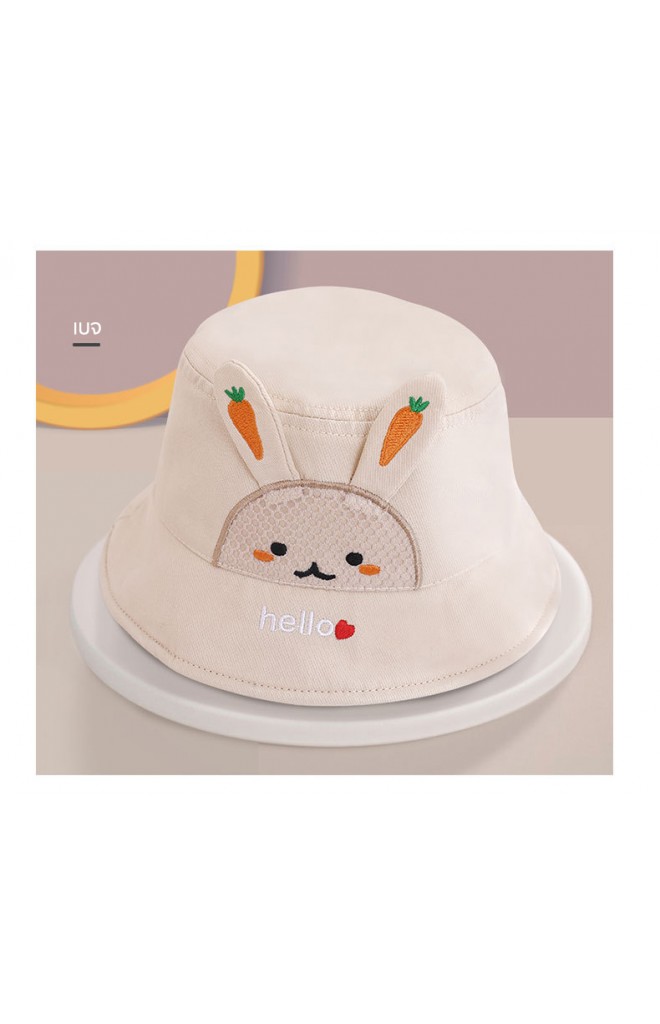 หมวก Bucket กระต่ายปัก hello จาก GZMM
