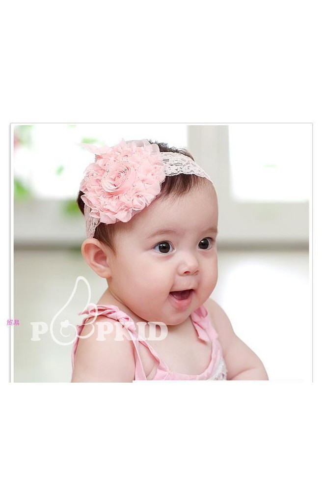 ผ้าคาดผมรูปดอกไม้หวาน สายคาดเป็นลูกไม้