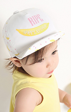 หมวกแก๊ปเด็กลายกล้วย สกรีนอักษร RIPE
