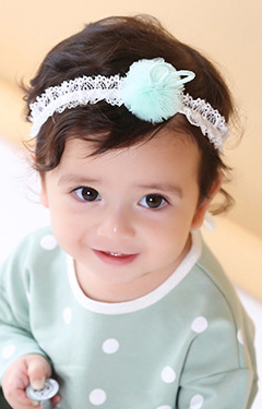 สายคาดผมปอมปอมผ้าโปร่งแต่งหูกระต่าย จาก Angel Neitiri
