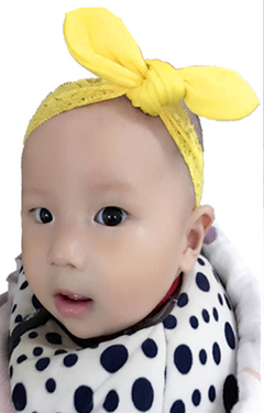 สายคาดผมโบว์ดูกระต่าย สายคาดลูกไม้ยืด