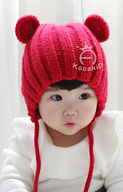 หมวกไหมพรมเด็กแต่งหูมิกกี้น่ารัก