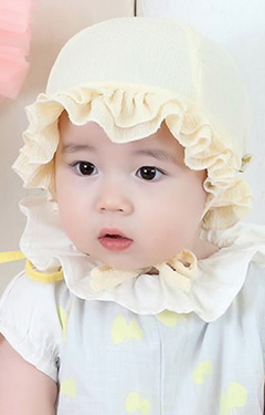 หมวกสาวน้อยขอบระบายสองชั้น ปลายหมวกหางยาว