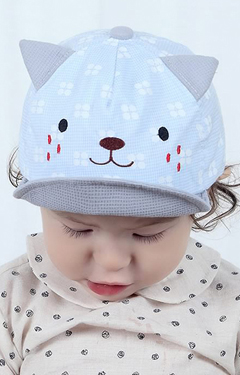 หมวกแก๊ปหน้าแมวน้อยลายจุด TIANYIBEAR
