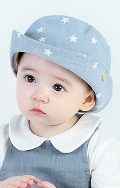 หมวกปีกรอบผ้าฝ้ายลายดาว MiLKY FRiENDS